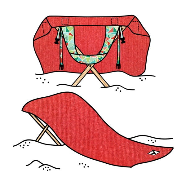 Leżak i ręcznik plażowy w jednym Sun Seat Tomato-image-4