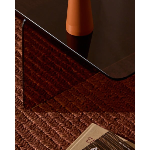 Brązowy szklany stolik 60x120 cm Zaren – Kave Home-image-2