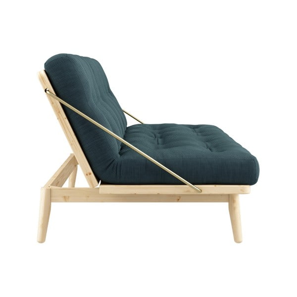 Sofa rozkładana ze sztruksową tapicerką Karup Design Folk Raw/Pale Blue-image-4