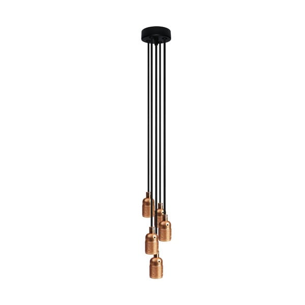 Lampa BI z pięcioma kablami copper/black/black