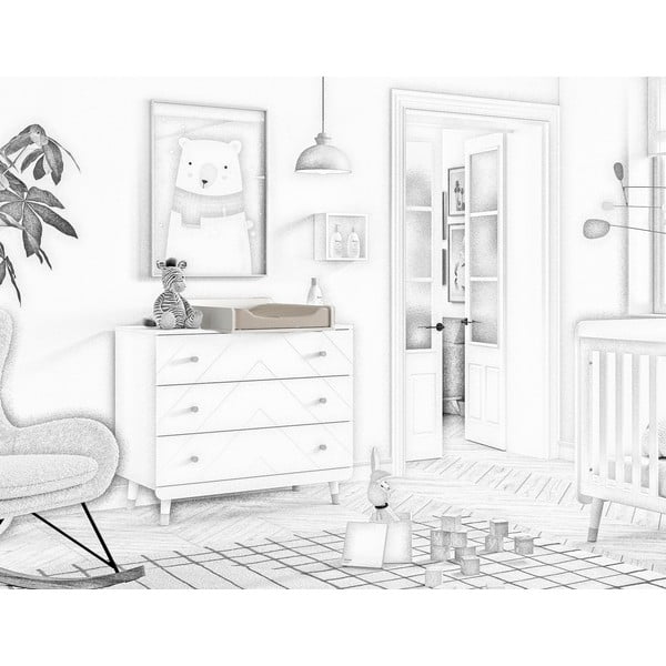 Biały przewijak (głębokość pasującej komody 57 cm) Billy – Vipack-image-1