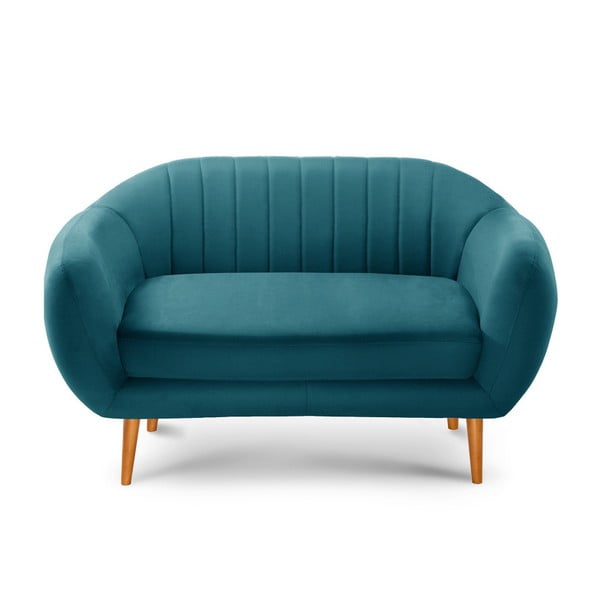 Turkusowozielona sofa 2-osobowa Scandi by Stella Cadente Maison Comete
