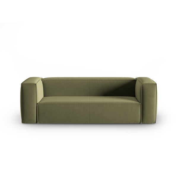 Zielona aksamitna sofa 200 cm Mackay – Cosmopolitan Design