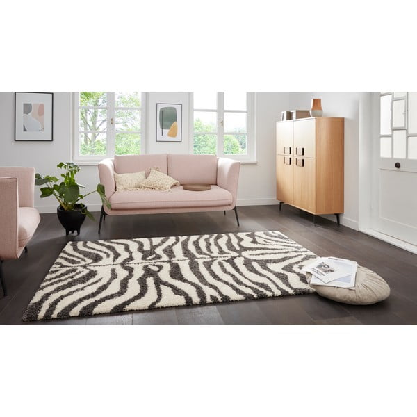 Szaro-beżowy dywan 150x80 cm Striped Animal – Ragami-image-1
