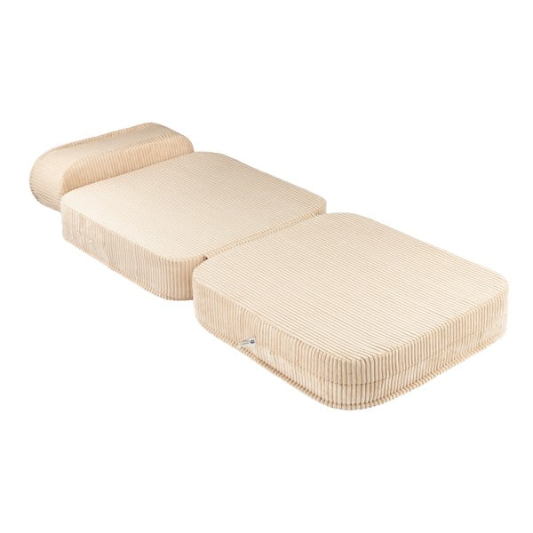 Jasnobrązowy sztruksowy fotel dziecięcy Flip – Wigiwama-image-2