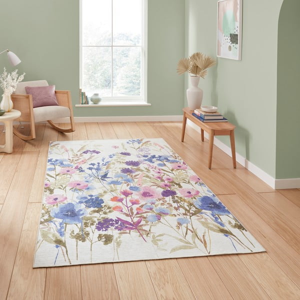 Fioletowy chodnik odpowiedni do prania 61x170 cm Country Floral – Catherine Lansfield-image-2