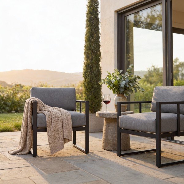 Szary fotel ogrodowy Bonami Selection Bellisima-image-1