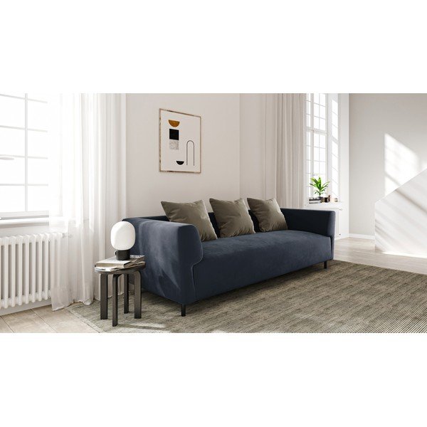 Granatowa aksamitna sofa Ghado Nosto-image-1