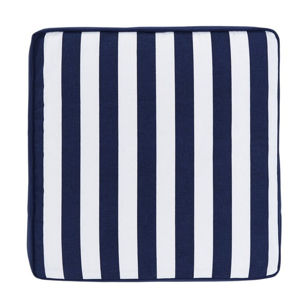 Niebiesko-biała bawełniana poduszka na krzesło Westwing Collection Timon, 40x40 cm