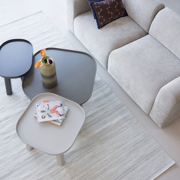 Brązowy okrągły stolik z płyty MDF ø 80 cm Mosa – WOOOD-image-1