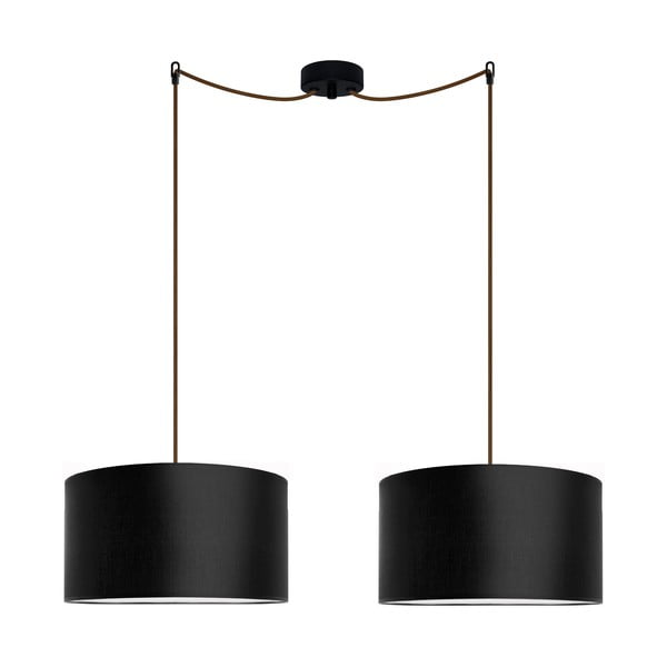 Czarna podwójna lampa wisząca Bulb Attack Tres, ⌀ 36 cm