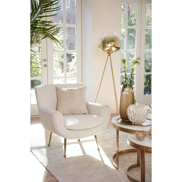 Kremowy fotel z materiału bouclé Vinstra – Light & Living-image-1