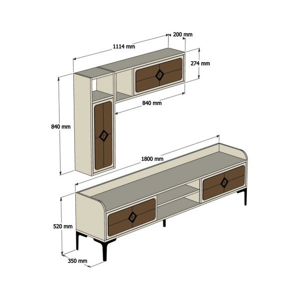 Kremowa szafka pod TV Samba-image-2