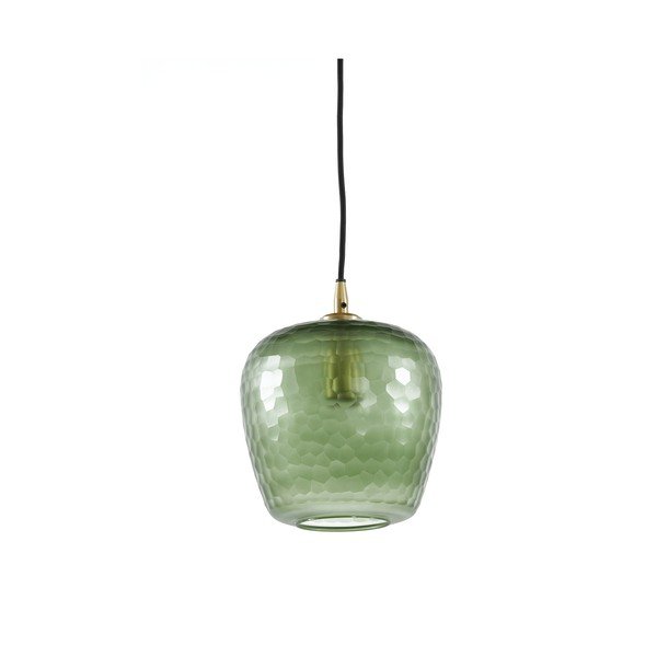 Zielona lampa sufitowa z szklanym kloszem ø 17 cm Danita – Light & Living-image-1