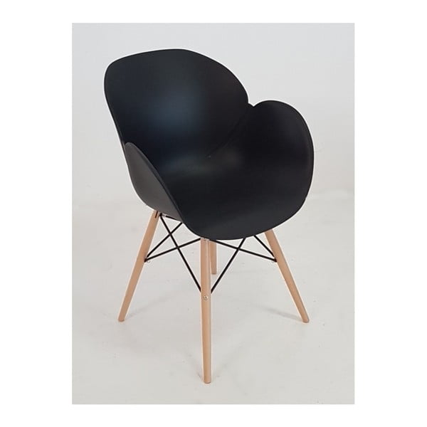 Czarne krzesło Castagnetti Tulip