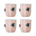 Różowe kubki zestaw 4 szt. do cappuccino ceramiczne 235 ml Carry – Bloomingville