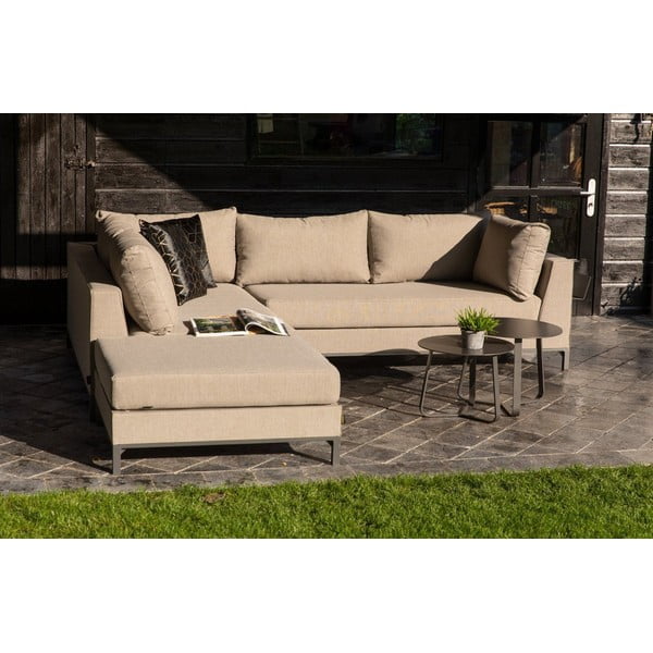 Beżowa sofa ogrodowa Exotan Sicilie, lewostronna-image-1