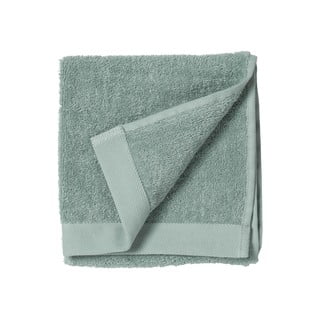 Zielony ręcznik z bawełny frotte Södahl Leaf, 60x40 cm