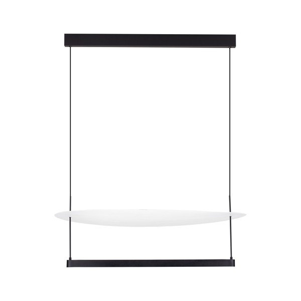 Biała/w kolorze matowej czerni aluminiowa lampa wisząca LED ze ściemniaczem ø 80 cm Diona – Nova Luce