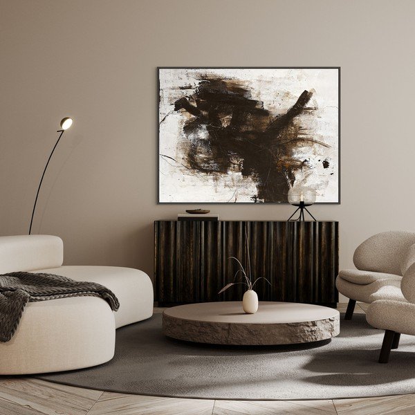 Ręcznie malowany obraz z ramą w zestawie/na płótnie 121x91 cm The Invisible – Malerifabrikken-image-1