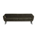 Ciemnozielona aksamitna sofa WOOOD Rocco, 230 cm