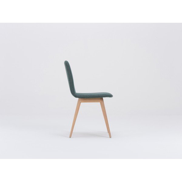 Zielone krzesło do jadalni z dębową konstrukcją Gazzda Ena-image-3