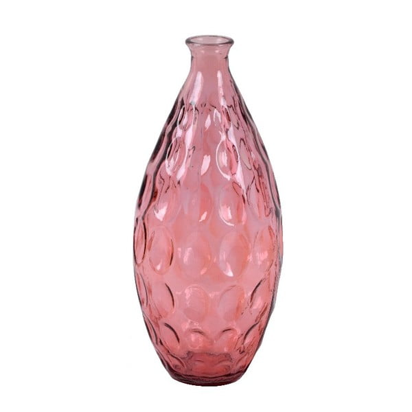 Różowy wazon ze szkła z recyklingu Dekor Dune, wys. 38 cm