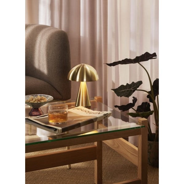 Lampa stołowa LED w kolorze złota ze ściemniaczem (wysokość 20 cm) Mush – Hübsch-image-1