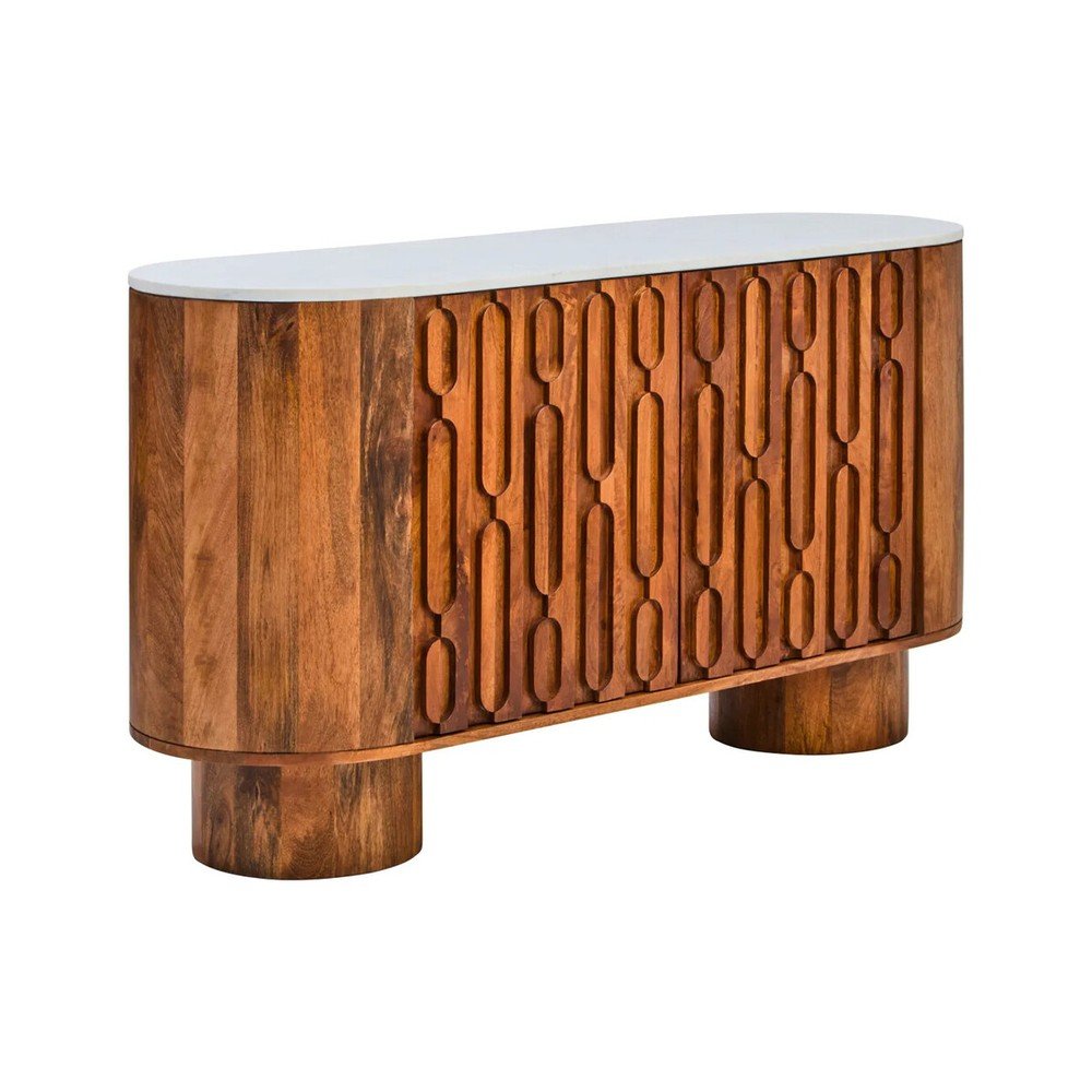 Komoda z litego drewna mango w naturalnym kolorze 140x75x45 cm Torcino – Premier Housewares