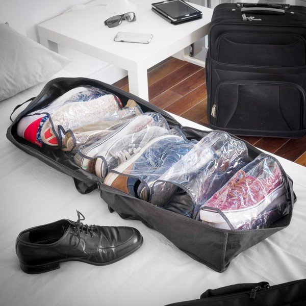 Czarne etui podróżne na buty InnovaGoods-image-1