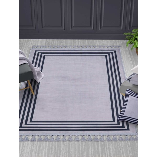 Szary chodnik odpowiedni do prania 300x100 cm − Vitaus-image-1