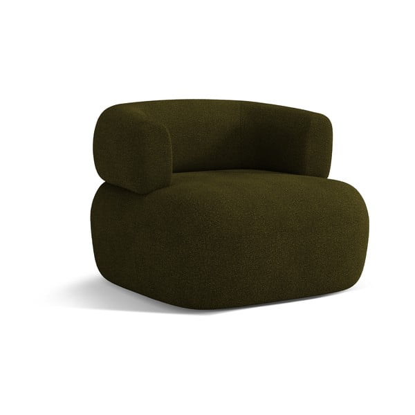 Zielony fotel z materiału bouclé Jenny – Micadoni Home