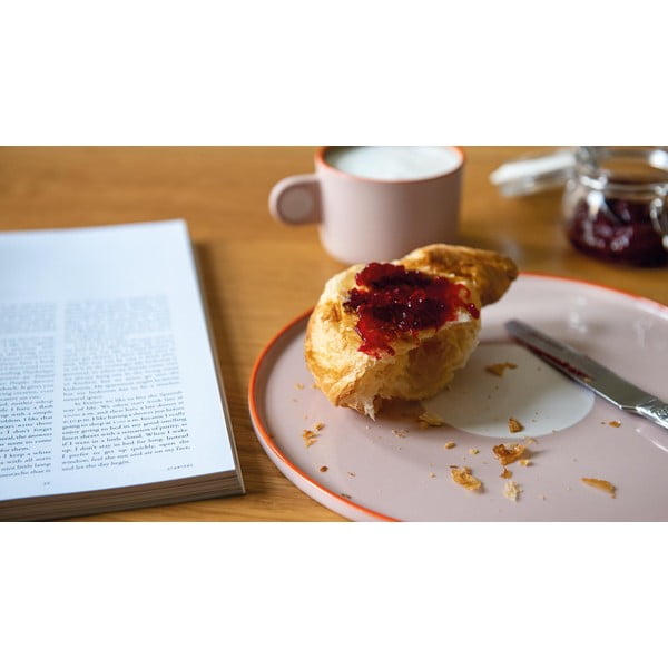 Zestaw różowej kamionkowej filiżanki i talerza Remember Greta, 250 ml-image-2