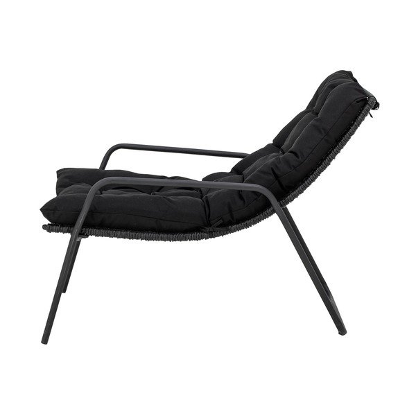 Czarny leżak ogrodowy z podnóżkiem Boel − Bloomingville-image-4