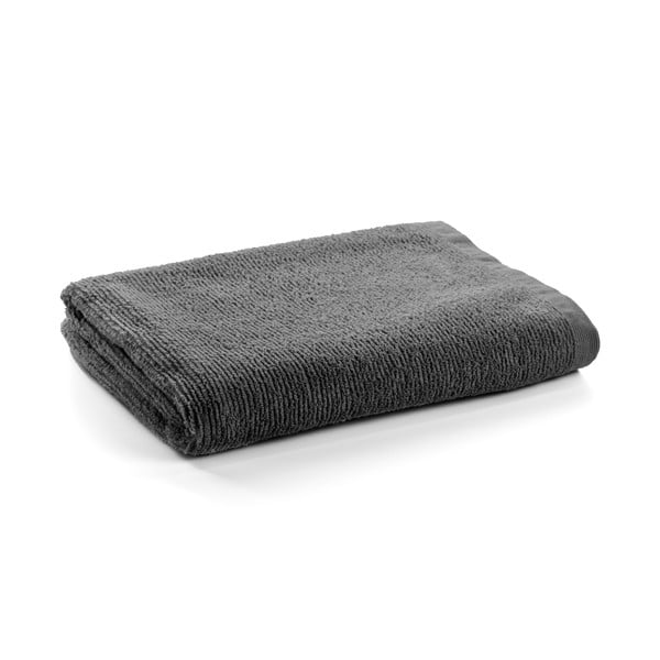 Ciemnoszary ręcznik bawełniany Kave Home Miekki, 95x150 cm
