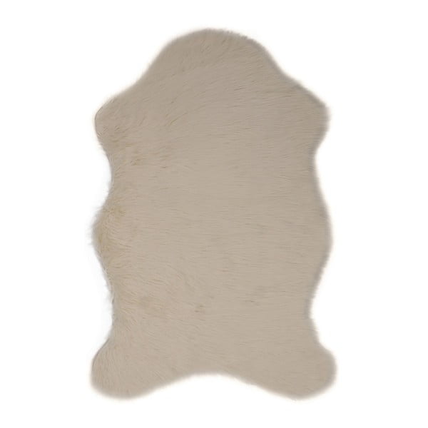 Kremowy dywan ze sztucznej skóry Pelus Cream, 60x90 cm