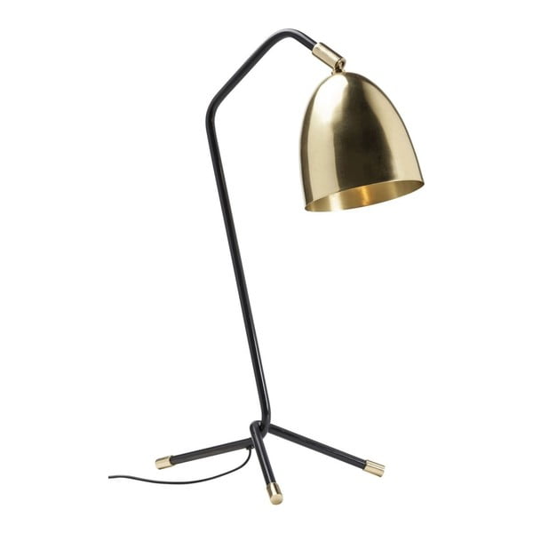 Czarno-złota lampa stołowa Kare Design Knit
