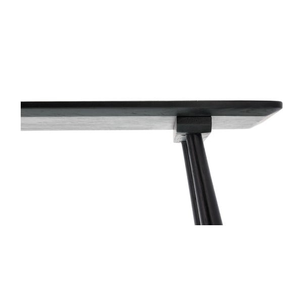 Stolik konsolowy czarny dąb 90x28 cm Bast - Villa Collection-image-4