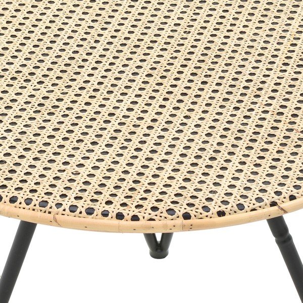 Stolik z rattanowym blatem InArt Natural, ⌀ 61 cm-image-1