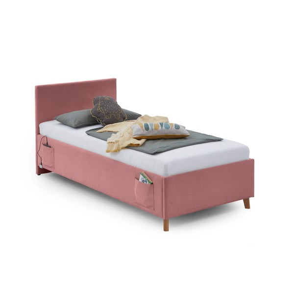 Różowe tapicerowane łóżko dziecięce bez stelaża 90x200 cm Cool – Meise Möbel-image-4