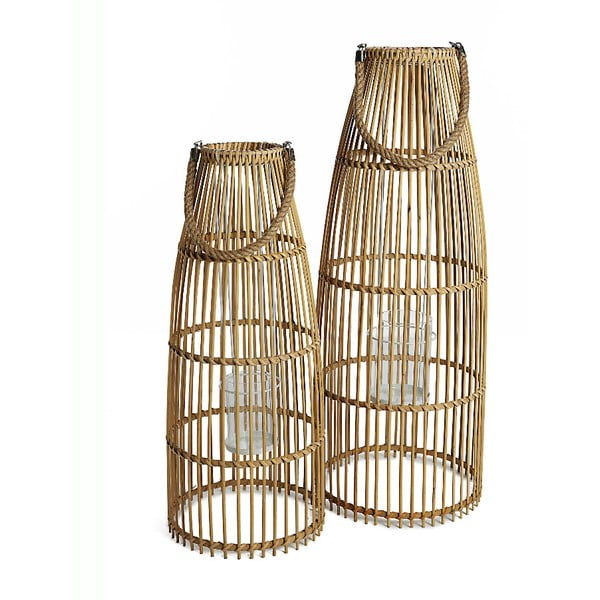 Komplet 2 bambusowych lampionów Simla Natural