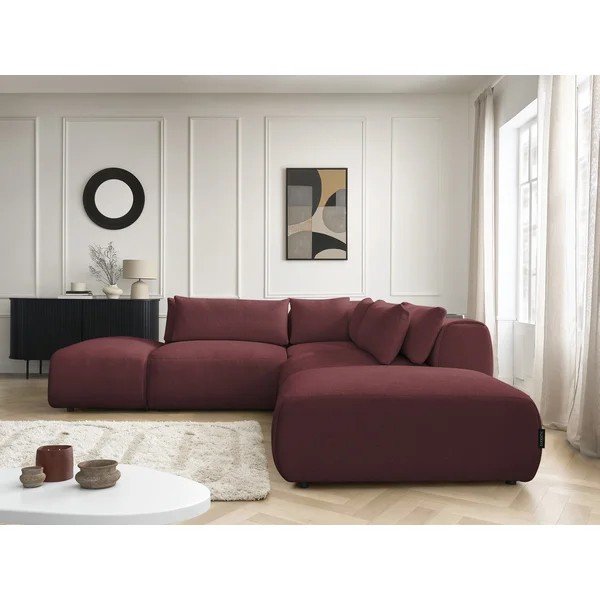 Czerwony częściowo rozkładany narożnik modułowy Jana – Bobochic Paris-image-1
