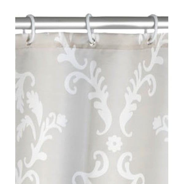 Szara zasłona prysznicowa z warstwą przeciw pleśni Wenko Baroque, 180x200 cm-image-2