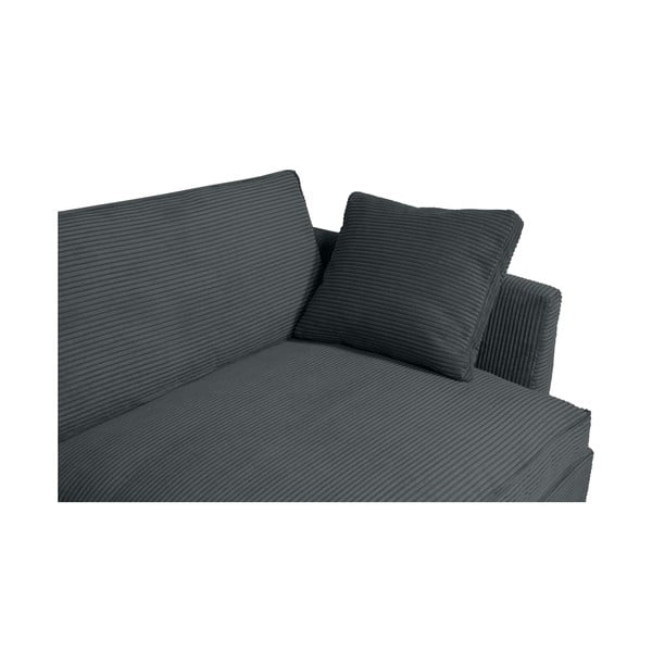 Szara sztruksowa sofa 236 cm Mobby – Scandic-image-4