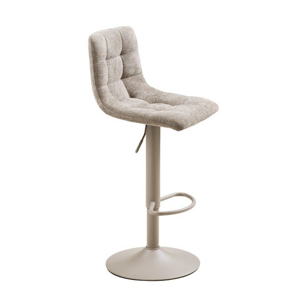 Jasnoszare tapicerowane hokery zestaw z regulowaną wysokością/obrotowe 2 szt. (wysokość siedziska 63 cm) Middelfart – House Nordic-image-4