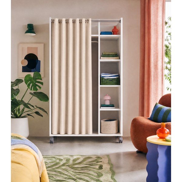 Biało-beżowa szafa 100x160 cm Kit – Tvilum-image-3