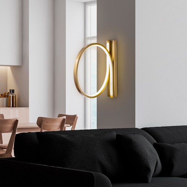 Kinkiet LED w kolorze złota ø 30 cm Halka – Opviq lights-image-1