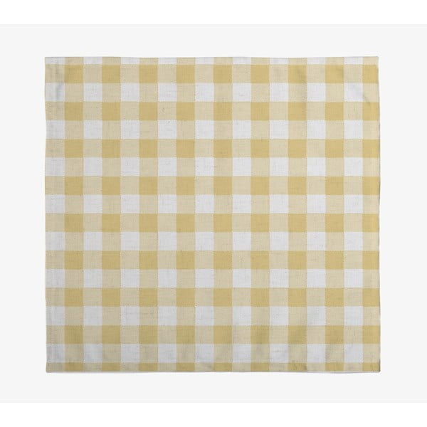 Zestaw 4 serwetek tekstylnych z domieszką lnu Really Nice Things Beige Vichy, 43x43 cm-image-1