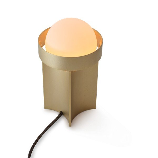 Lampa stołowa w kolorze złota ze ściemniaczem i szklanym kloszem (wysokość 22 cm) Loop – tala-image-2