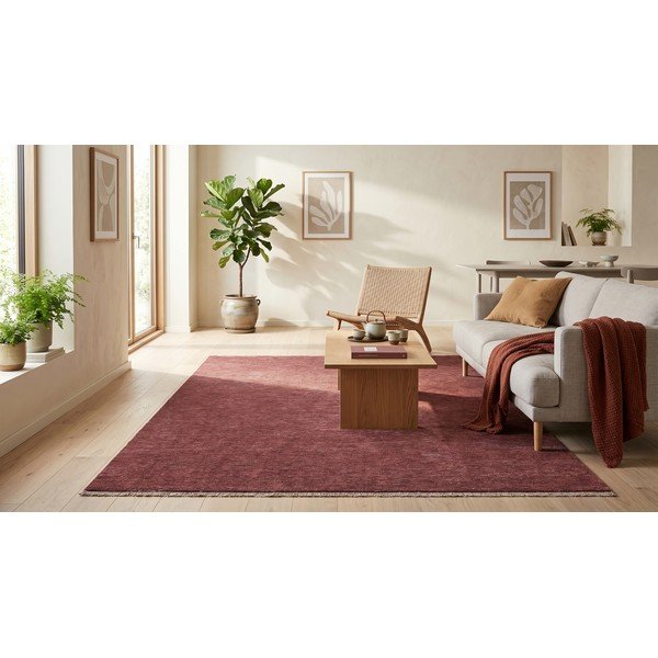 Bordowy dywan 160x230 cm Puro – ESTE-image-3